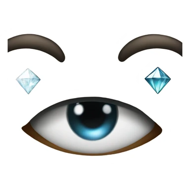 Smile face diamond eyes sticker