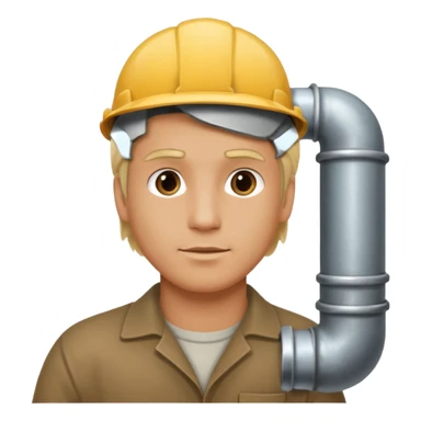 Hombre Rubio conectando un tubo sticker