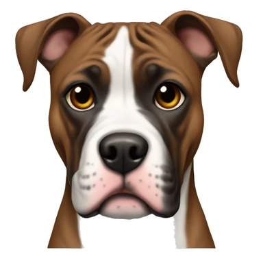 Boxer pitbull mix brindle color sticker