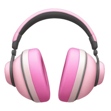 Soft Pink apple headphones  sticker
