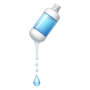 individual white glue white drops falling and dripping out of a tube sticker