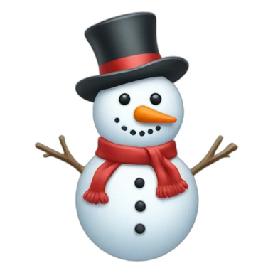full body christmas hat snowman sticker