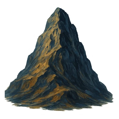 sturdy mountain, symbolizing strength and resilience, distinct artistic style sticker