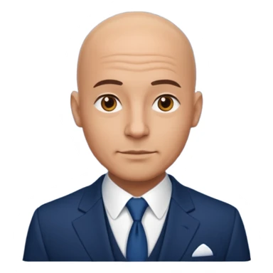 bald man in suit sticker