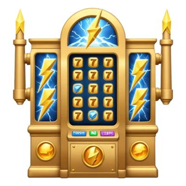 Gates of Olympus slot machine emoji featuring a golden gate, lightning, and Zeus sticker