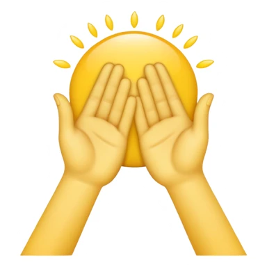 Regular emoji but with pray hands sticker