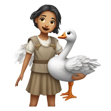 Cute goose girl  sticker