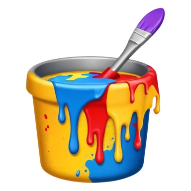 Make a painting which is splattered paint sticker