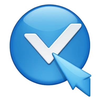 Generate a instagram verified blue tick emoji  sticker
