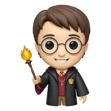 harry potter happy face funko pop style sticker