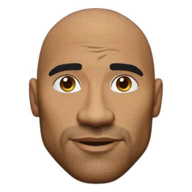 the rock sourcil baissé sticker