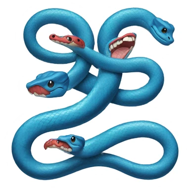 blue Snake couple sticker