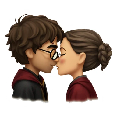 harry potter and hermione kissing  sticker