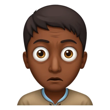 scared indian man sticker