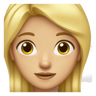 blonde girl with brown eays sticker