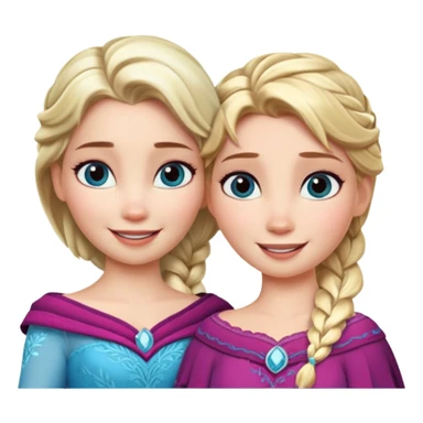 Elsa and anna sticker