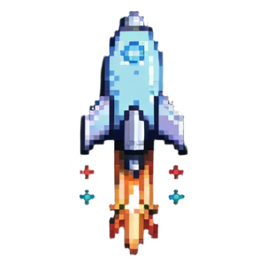 rocket ship sticker
