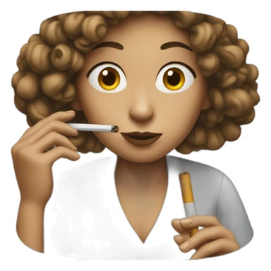 Woman smoking sticker