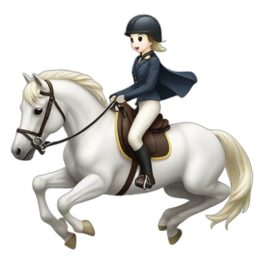 white-hourse-with-jumping-compelition-rider—japanese-girl sticker