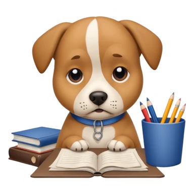 dog looking guilty next to torn homework sticker