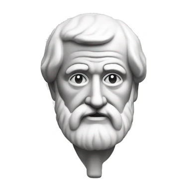 Aristotle head logo monochrome sticker