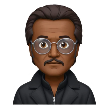 Rajinikanth baasha with black coat cooling glass sticker