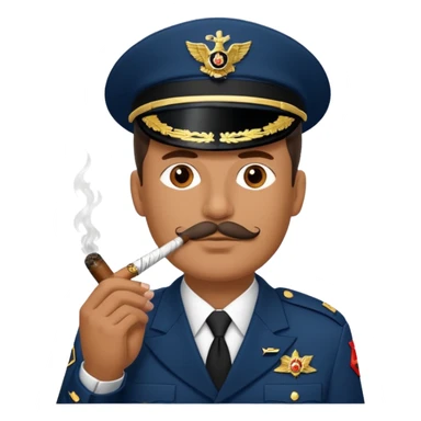 old school sergeant major smoking a cigar sticker