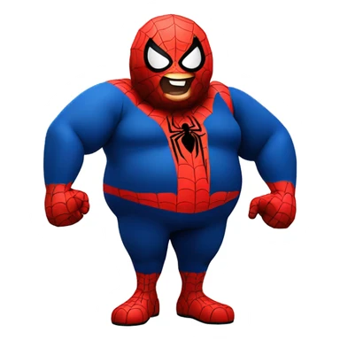 Obese spider man giving a thumbs up  sticker