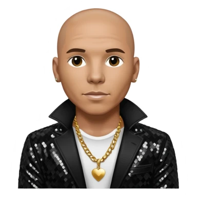 Pitbull, Rapper with black sequin outfit sticker