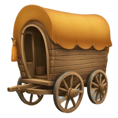 Traditional gypsy wagon sticker