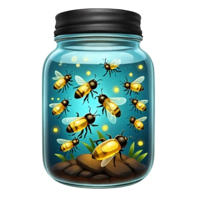 fireflies in a jar sticker