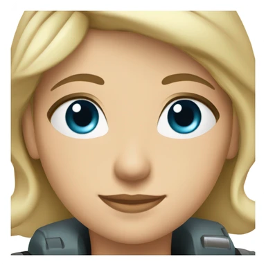 female pilot blondish hair blue green eyes estonian  sticker