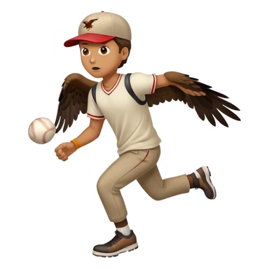 big hawk chasing smaller man sticker