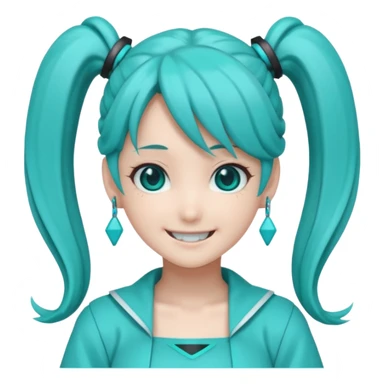 Hatsune miku with wicked smile sticker