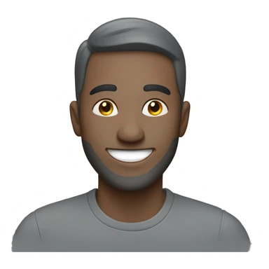 smiling man outdoors in plain grey hirt sticker