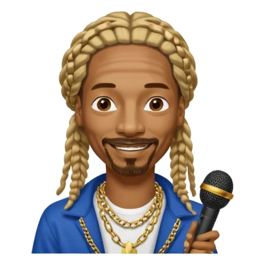 snoop dog with microphone sticker