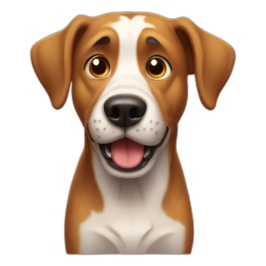 suprised and scared dog sticker