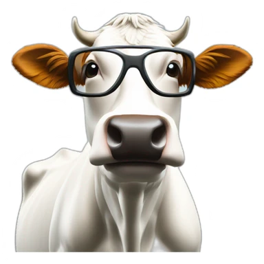 augmented reality glass on cow sticker