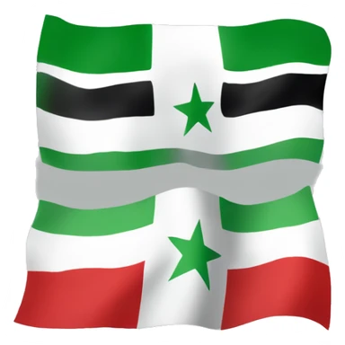 Green syrian flag (switch the places of the red and green) sticker