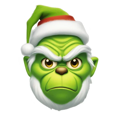 Grinch with a bow  sticker