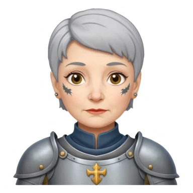 Elderly Tattooed Knights female, with short hair sticker