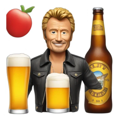 johnny hallyday bier sticker