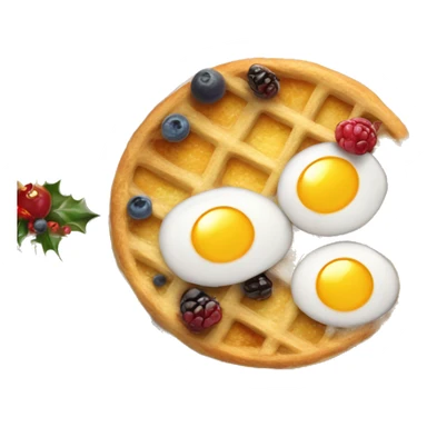 Extremely fancy contienental themed breakfast christmas sticker