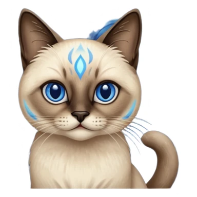 Siamese cat and starry night van gogh sticker