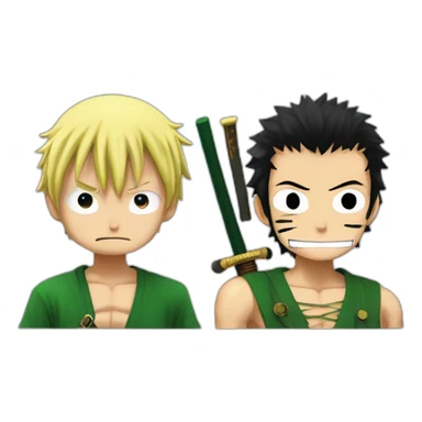 Roronoa zoro With luffy sticker