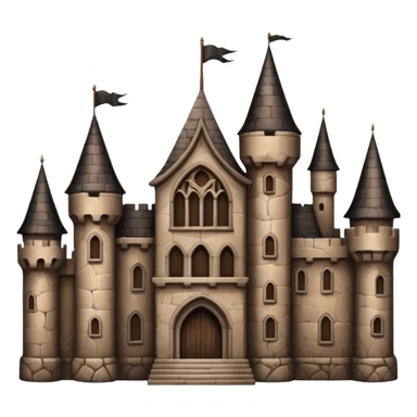 Brown dark acedamia castle sticker