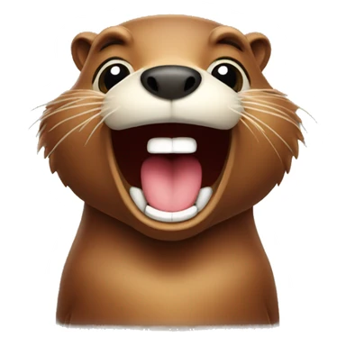 Laughing beaver  sticker