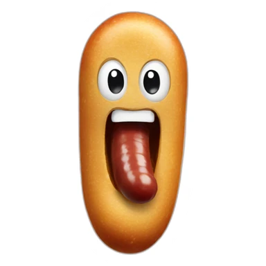 having a saussage in mouth sticker