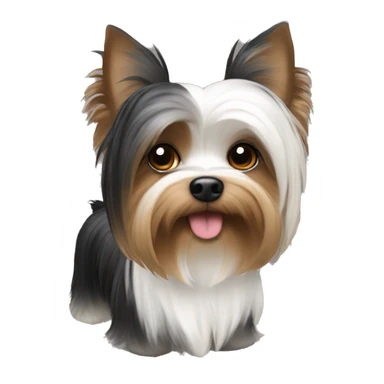 Make a parti yorkie that’s black brown and white sticker