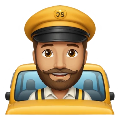 bearded taxi driver sticker